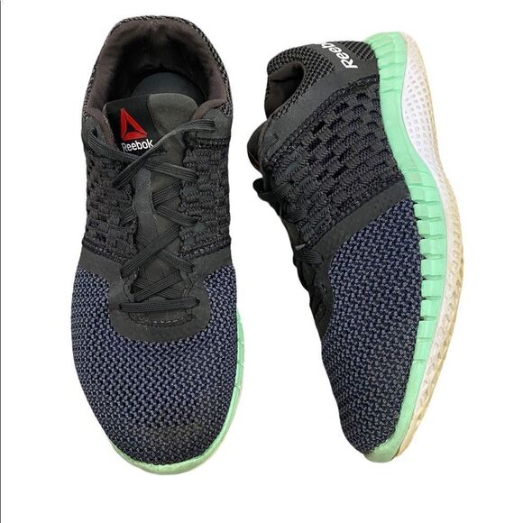 Reebok Other - REEBOK MENS Black and Lime Green Athletic Comfort Sneakers, Size 8